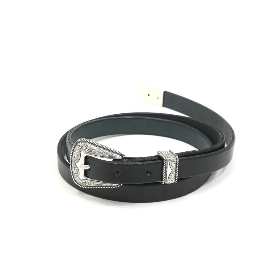 MOONSHINE LEATHER COMPANY / Odessa 3/4-inch Leather Belt - Long Length ムーンシャインレザー ウエスタンベルト ブラック |  | 01