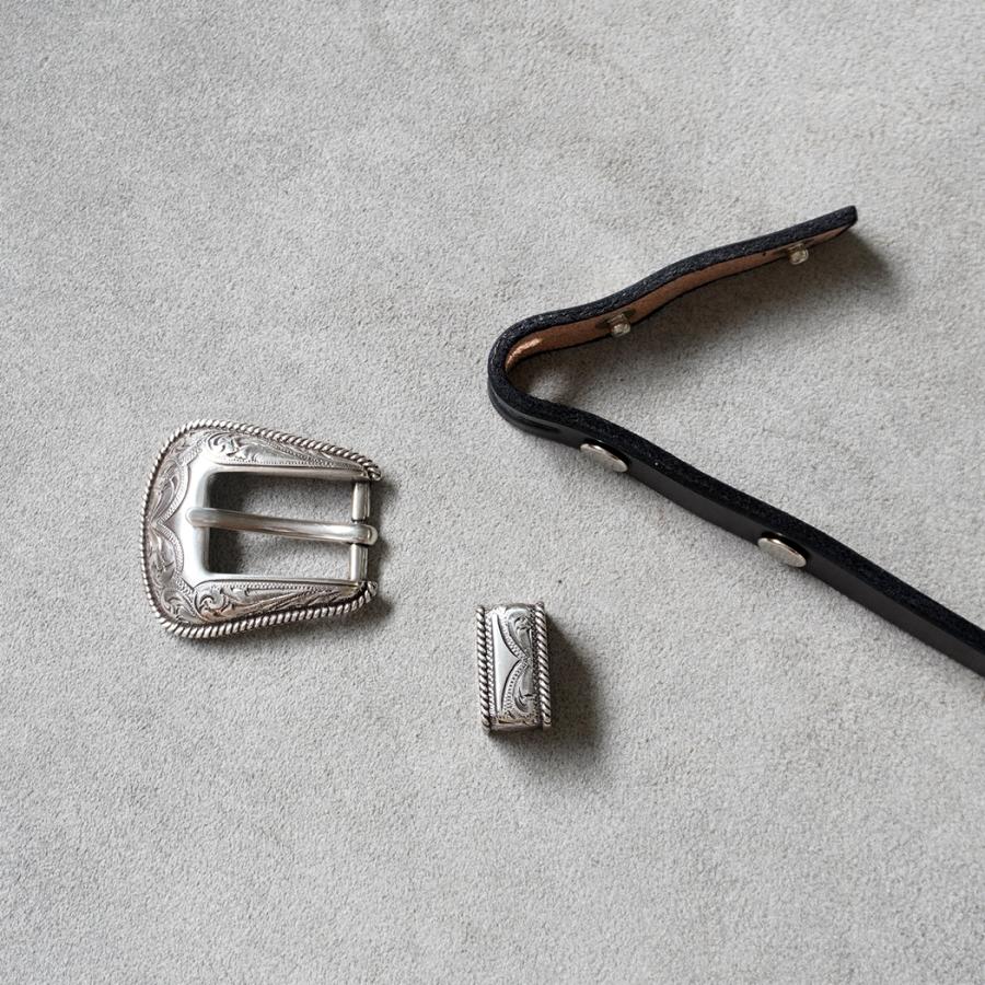 MOONSHINE LEATHER COMPANY / Odessa 3/4-inch Leather Belt - Long Length ムーンシャインレザー ウエスタンベルト ブラック |  | 08