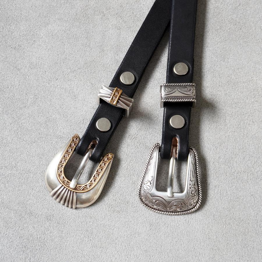 MOONSHINE LEATHER COMPANY / Odessa 3/4-inch Leather Belt - Long Length ムーンシャインレザー ウエスタンベルト ブラック |  | 09