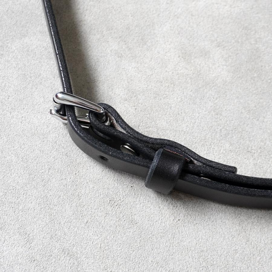 MOONSHINE LEATHER COMPANY / Roller Buckle 3/4-inch Leather Belt - Long Length ムーンシャインレザー ベルト ブラック |  | 05