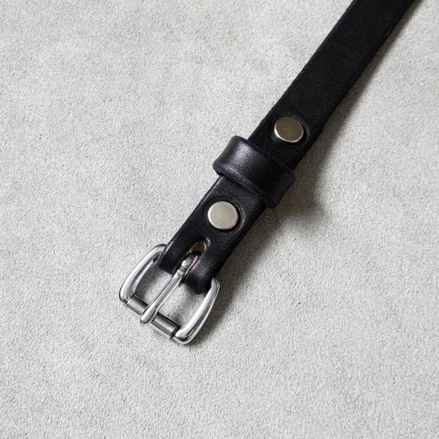 MOONSHINE LEATHER COMPANY / Roller Buckle 3/4-inch Leather Belt - Long Length ムーンシャインレザー ベルト ブラック |  | 03