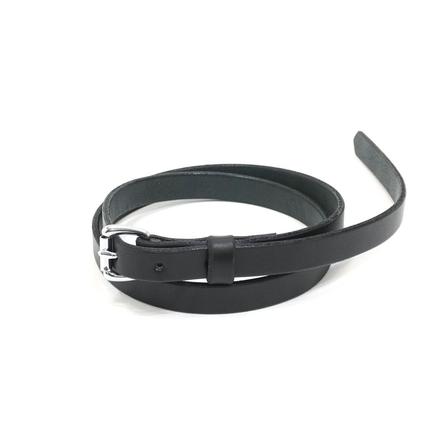 MOONSHINE LEATHER COMPANY / Roller Buckle 3/4-inch Leather Belt - Long Length ムーンシャインレザー ベルト ブラック |  | 01