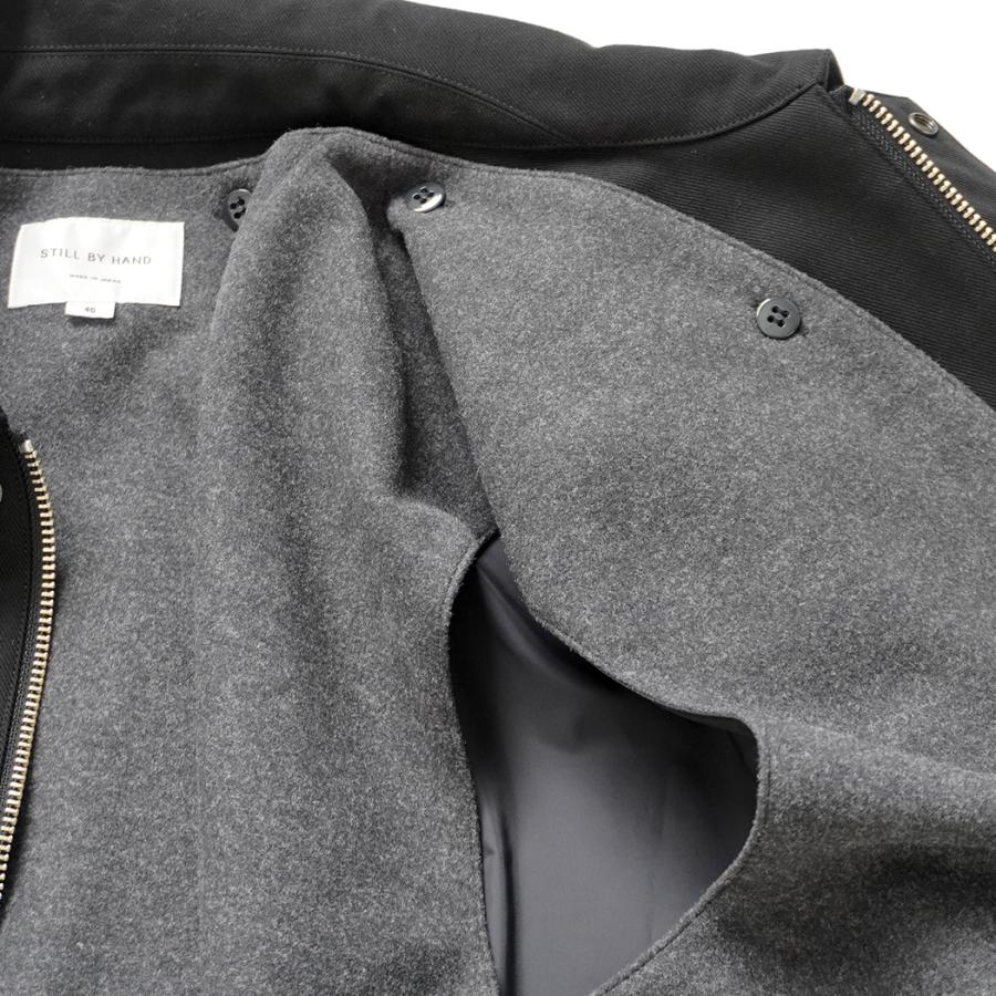 STILL BY HAND スティルバイハンド / CO02254 - BLACK デタッチャブルライナー ブルゾン | STILL BY HAND | 08