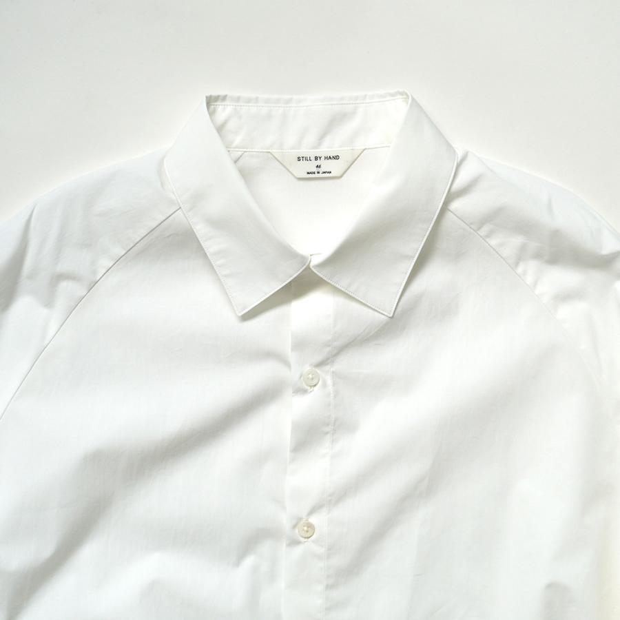 STILL BY HAND スティルバイハンド / SH02254 - WHITE ラグランスリーブシャツ | STILL BY HAND | 02