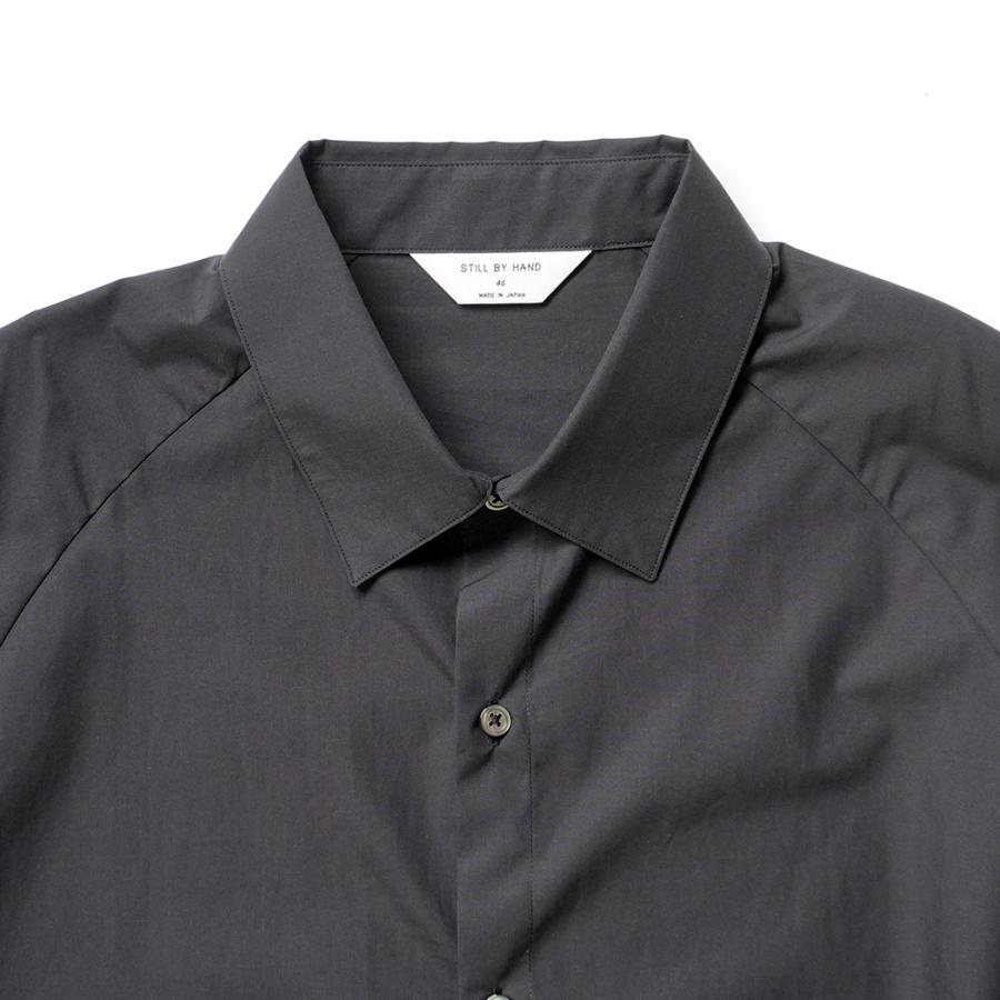 STILL BY HAND スティルバイハンド / SH02254 - CHARCOAL ラグランスリーブシャツ | STILL BY HAND | 02