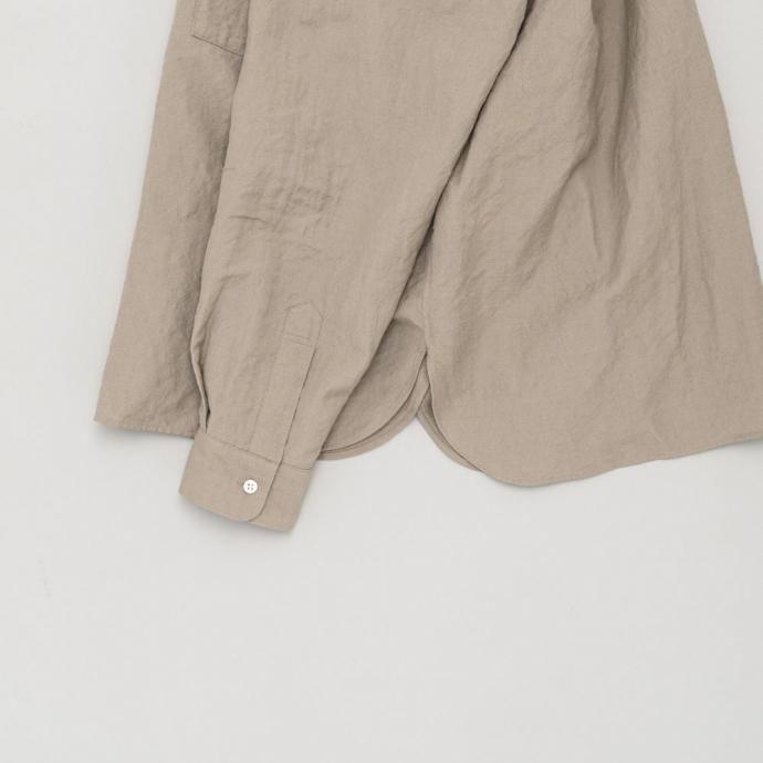 STILL BY HAND スティルバイハンド / SH03254 - NAVY ウール／リネン レギュラーカラーシャツ | STILL BY HAND | 03