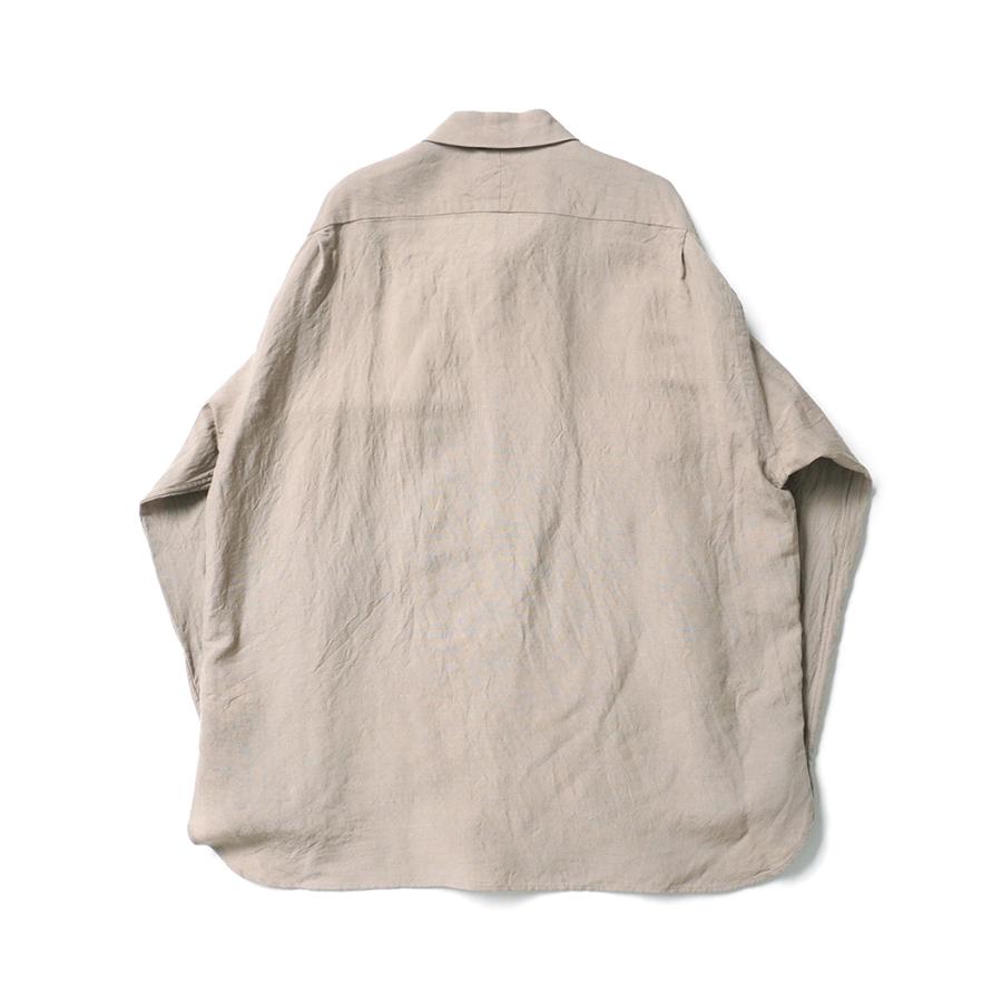 STILL BY HAND スティルバイハンド / SH03254 - SAND BEIGE ウール／リネン レギュラーカラーシャツ | STILL BY HAND | 01