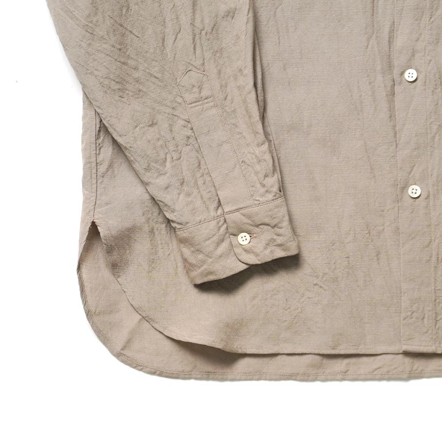 STILL BY HAND スティルバイハンド / SH03254 - SAND BEIGE ウール／リネン レギュラーカラーシャツ | STILL BY HAND | 04
