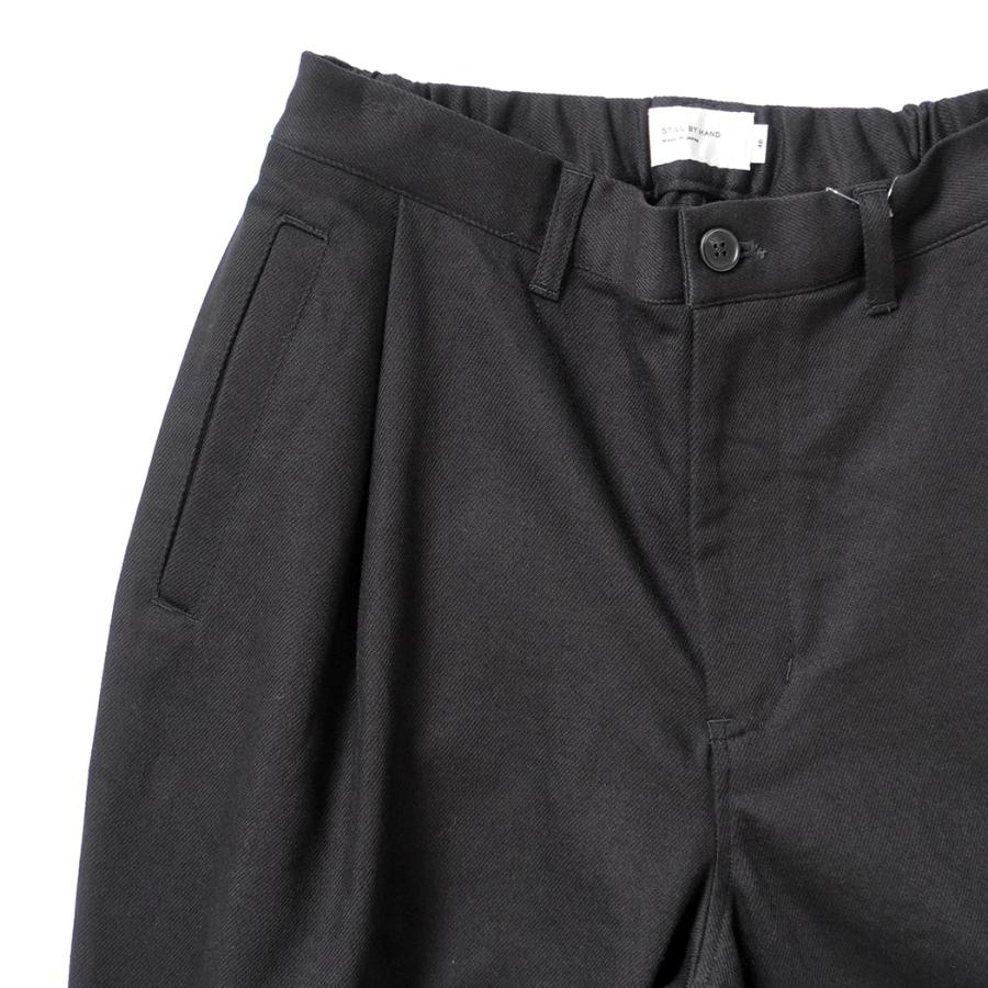 STILL BY HAND スティルバイハンド / PT07254 - BLACK ツイル テーパードパンツ | STILL BY HAND | 02
