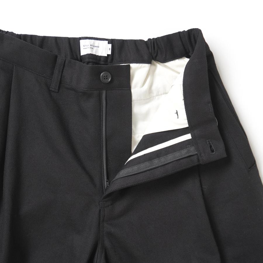STILL BY HAND スティルバイハンド / PT07254 - BLACK ツイル テーパードパンツ | STILL BY HAND | 04