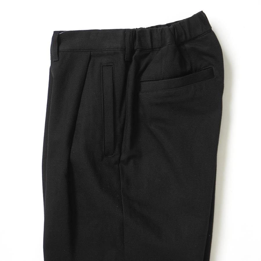 STILL BY HAND スティルバイハンド / PT07254 - BLACK ツイル テーパードパンツ | STILL BY HAND | 03