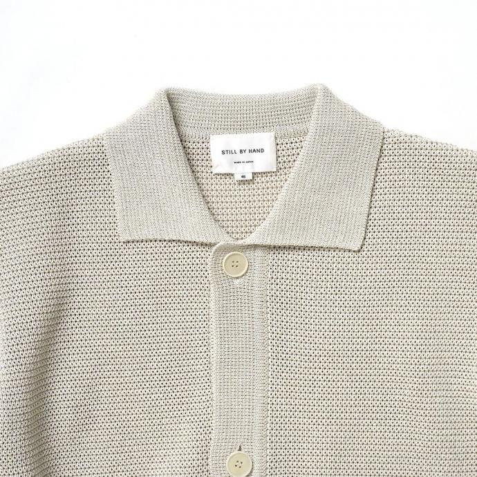 STILL BY HAND スティルバイハンド / KN01261 - TAUPE ペーパー混 ニットブルゾン Paper mixed knitted blouson | STILL BY HAND | 02