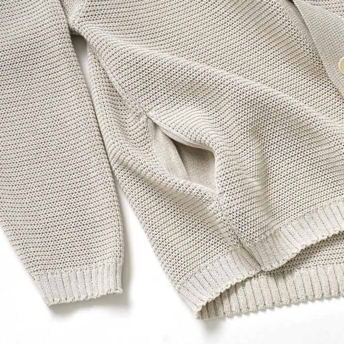 STILL BY HAND スティルバイハンド / KN01261 - TAUPE ペーパー混 ニットブルゾン Paper mixed knitted blouson | STILL BY HAND | 03