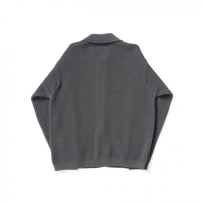 STILL BY HAND スティルバイハンド / KN01261 - BROWN CHARCOAL ペーパー混 ニットブルゾン Paper mixed knitted blouson | STILL BY HAND | 01