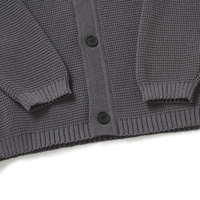 STILL BY HAND スティルバイハンド / KN01261 - BROWN CHARCOAL ペーパー混 ニットブルゾン Paper mixed knitted blouson | STILL BY HAND | 04