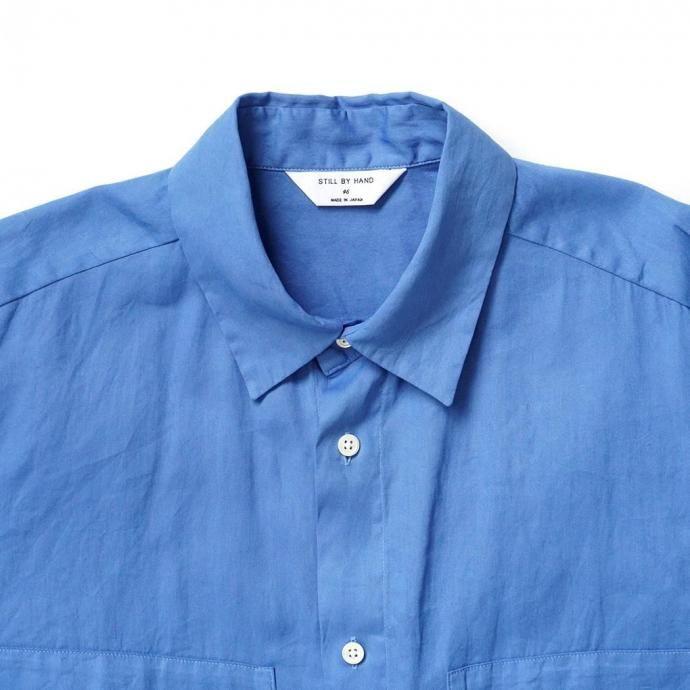 STILL BY HAND スティルバイハンド / SH05261 - SKY BLUE 製品染めオーバーシャツ Garment-dye over shirt | STILL BY HAND | 02