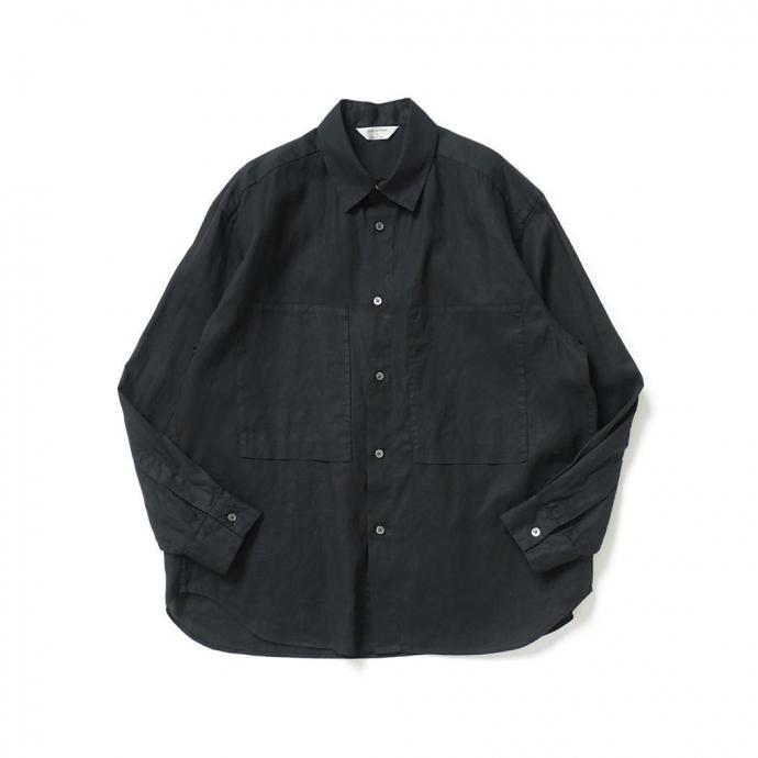 STILL BY HAND スティルバイハンド / SH05261 - BLACK NAVY 製品染めオーバーシャツ Garment-dye over shirt | STILL BY HAND
