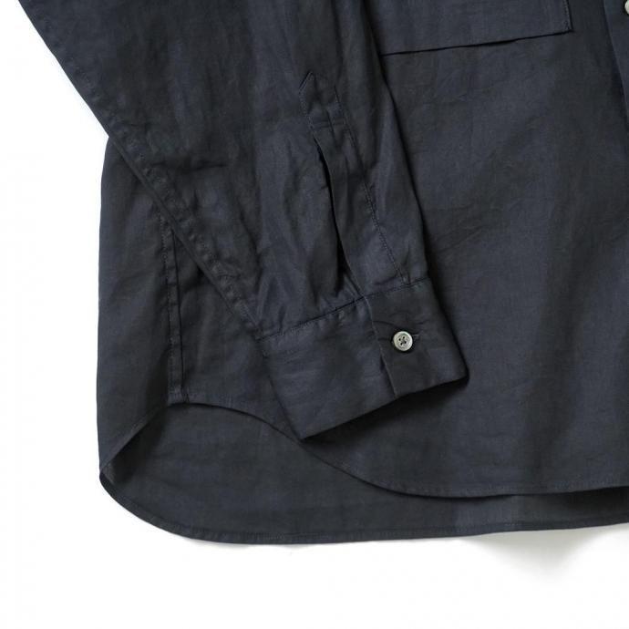 STILL BY HAND スティルバイハンド / SH05261 - BLACK NAVY 製品染めオーバーシャツ Garment-dye over shirt | STILL BY HAND | 04