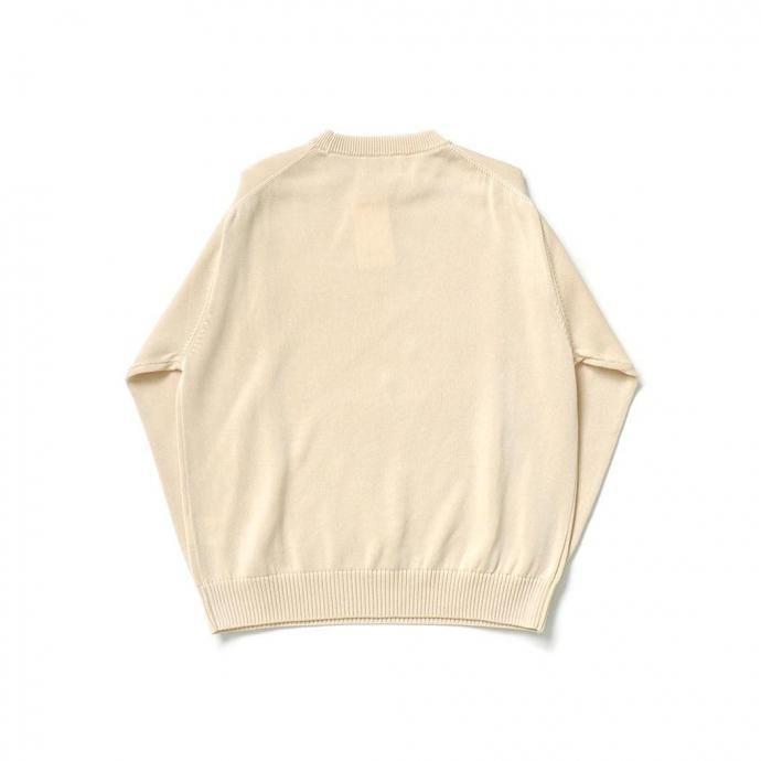 STILL BY HAND スティルバイハンド / KN04261 - NATURAL ミドルゲージ コットンセーター 10G cotton sweater | STILL BY HAND | 01