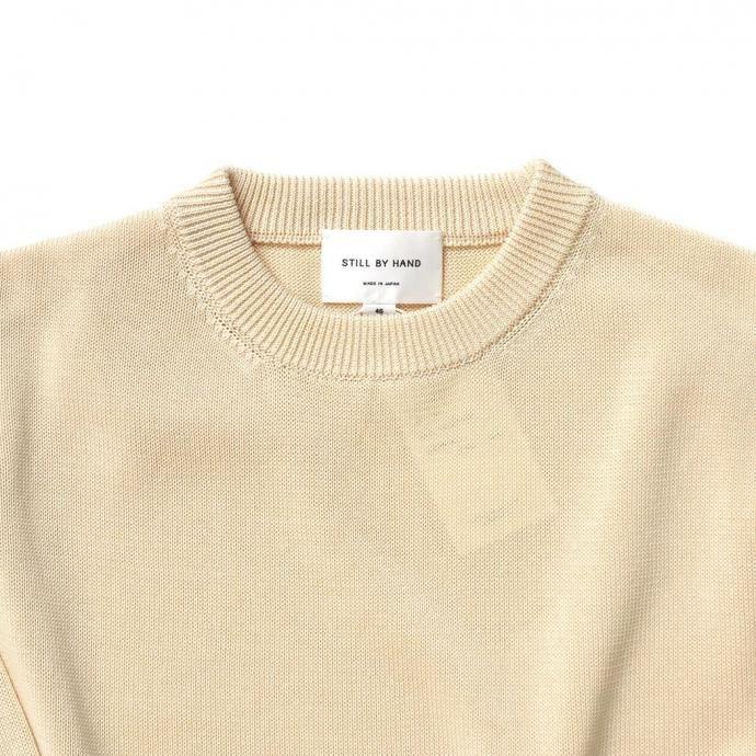 STILL BY HAND スティルバイハンド / KN04261 - NATURAL ミドルゲージ コットンセーター 10G cotton sweater | STILL BY HAND | 02