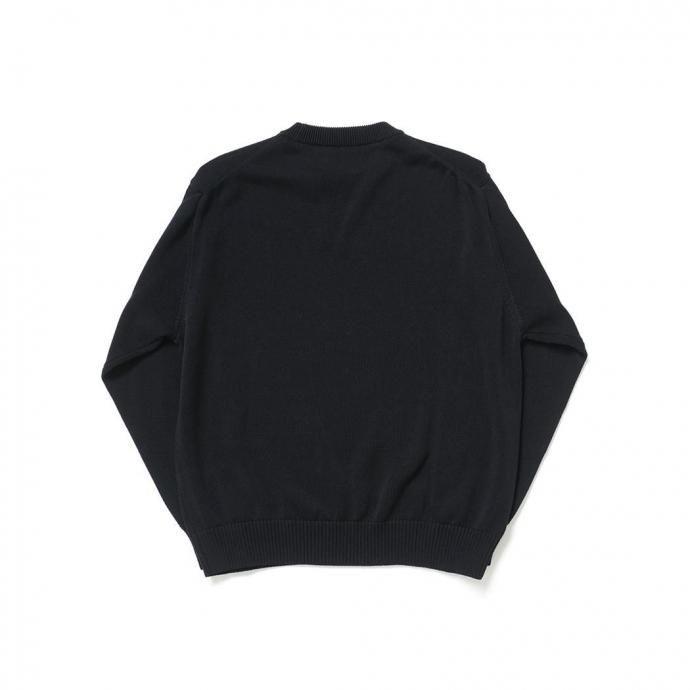 STILL BY HAND スティルバイハンド / KN04261 - DARK CHARCOAL ミドルゲージ コットンセーター 10G cotton sweater | STILL BY HAND | 01
