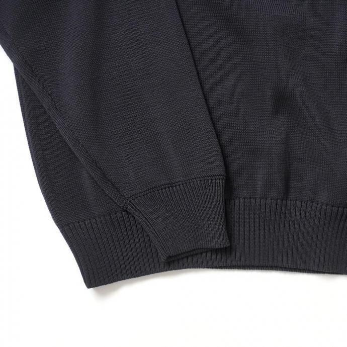 STILL BY HAND スティルバイハンド / KN04261 - DARK CHARCOAL ミドルゲージ コットンセーター 10G cotton sweater | STILL BY HAND | 03