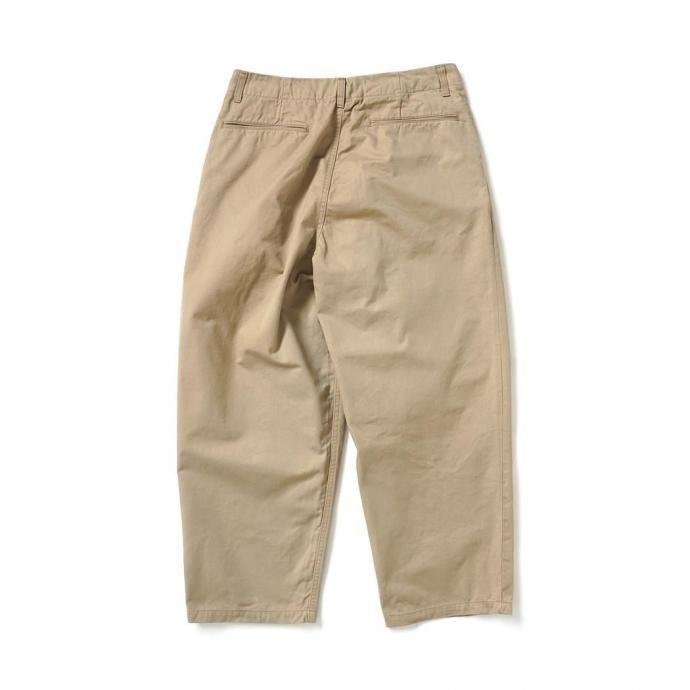 STILL BY HAND スティルバイハンド / PT02261 - BEIGE ワンタック セルビッジチノ Selvedge 1 pleat pants | STILL BY HAND | 01