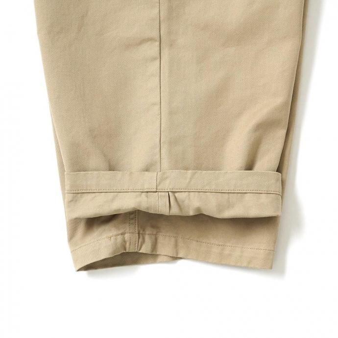 STILL BY HAND スティルバイハンド / PT02261 - BEIGE ワンタック セルビッジチノ Selvedge 1 pleat pants | STILL BY HAND | 04
