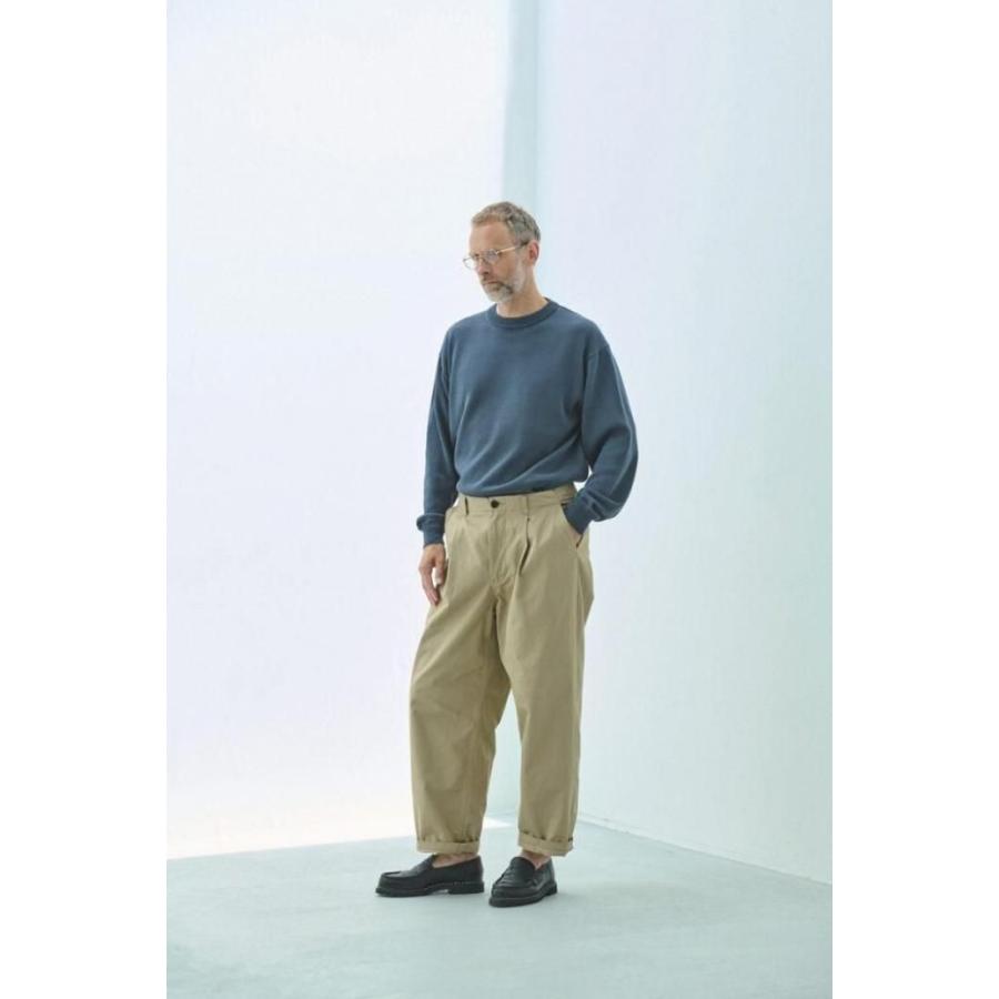 STILL BY HAND スティルバイハンド / PT02261 - BEIGE ワンタック セルビッジチノ Selvedge 1 pleat pants | STILL BY HAND | 08