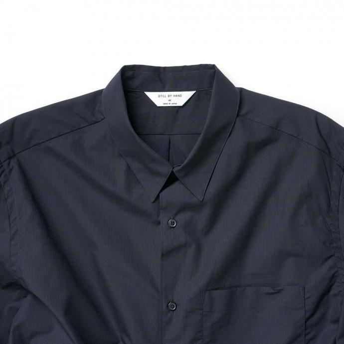 STILL BY HAND スティルバイハンド / SH00221 - NAVY STRIPE レギュラーカラーシャツ Regular collar shirt | STILL BY HAND | 02