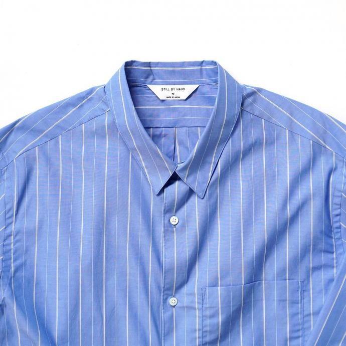 STILL BY HAND スティルバイハンド / SH00221 - BLUE STRIPE レギュラーカラーシャツ Regular collar shirt | STILL BY HAND | 02