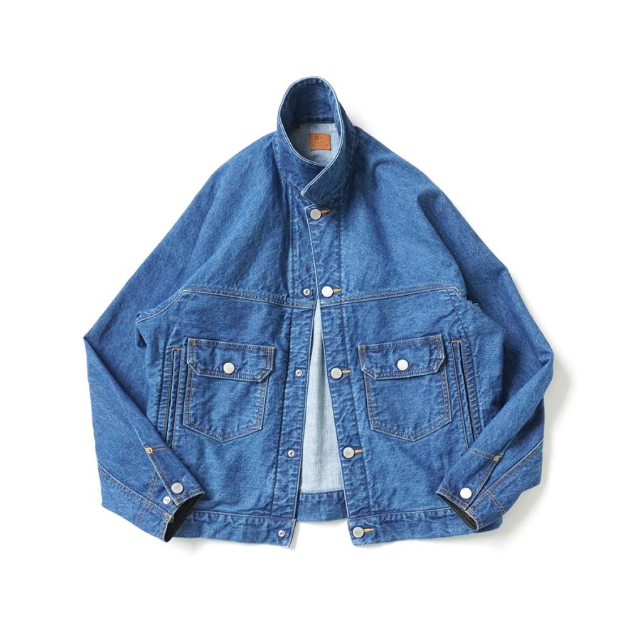 O- オー / XXT-JK -FB- Indigo Fade Bio O-14-F デニムトラッカージャケット | オー | 03