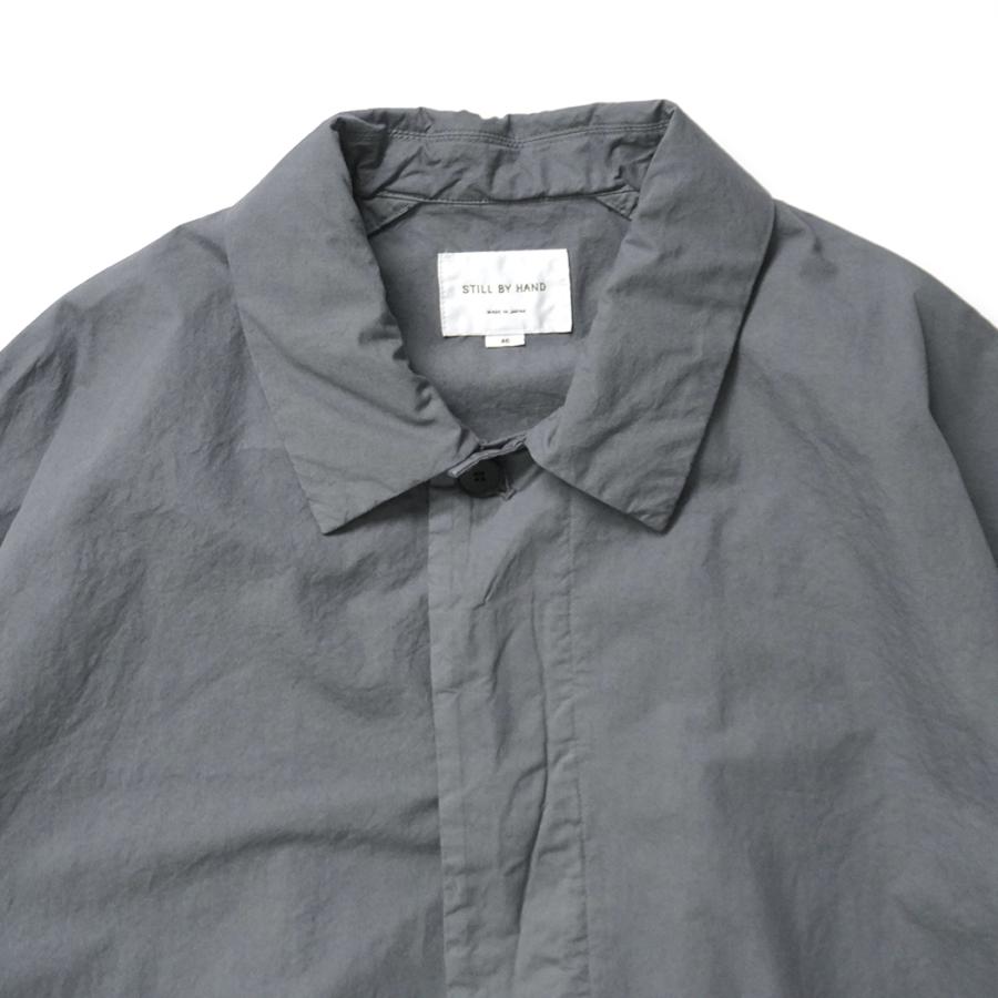 STILL BY HAND スティルバイハンド / CO04261 - BLUE GREY 製品染め ハーフコート Garment-dye half coat | STILL BY HAND | 03