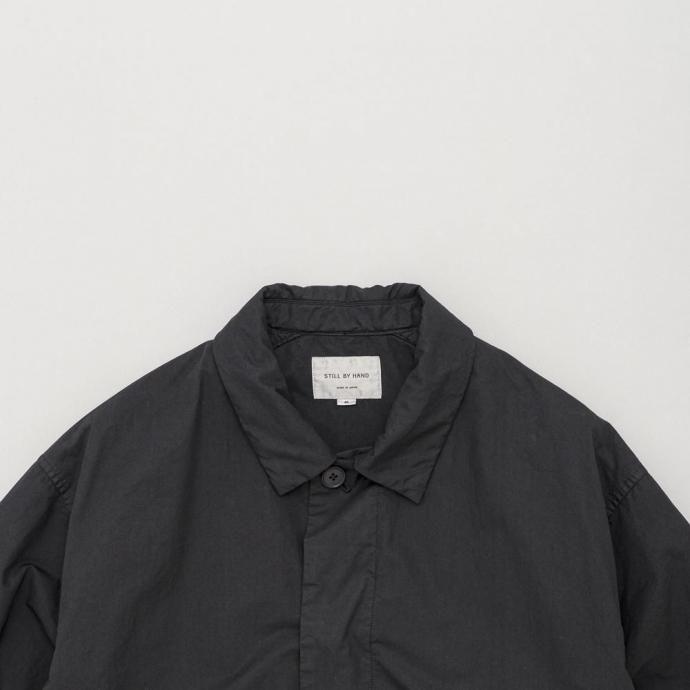 STILL BY HAND スティルバイハンド / CO04261 - BLACK NAVY 製品染め ハーフコート Garment-dye half coat | STILL BY HAND | 01