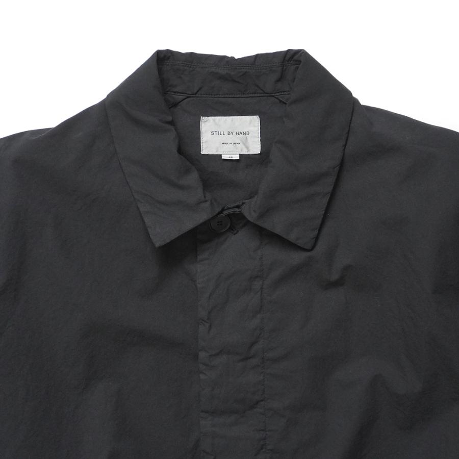 STILL BY HAND スティルバイハンド / CO04261 - BLACK NAVY 製品染め ハーフコート Garment-dye half coat | STILL BY HAND | 03