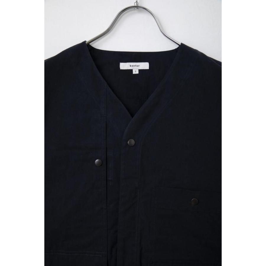 kontor / KON-VE01261 - NAVY マルチポケットベスト Wax coated multi-pocket vest |  | 02