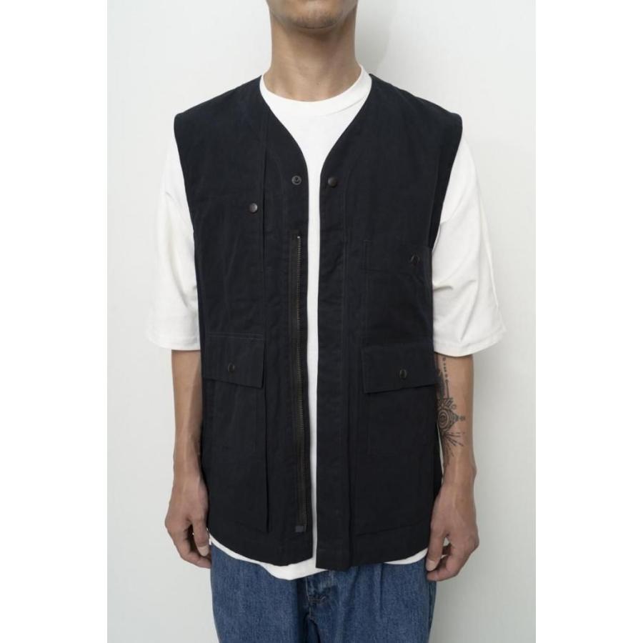 kontor / KON-VE01261 - NAVY マルチポケットベスト Wax coated multi-pocket vest |  | 07