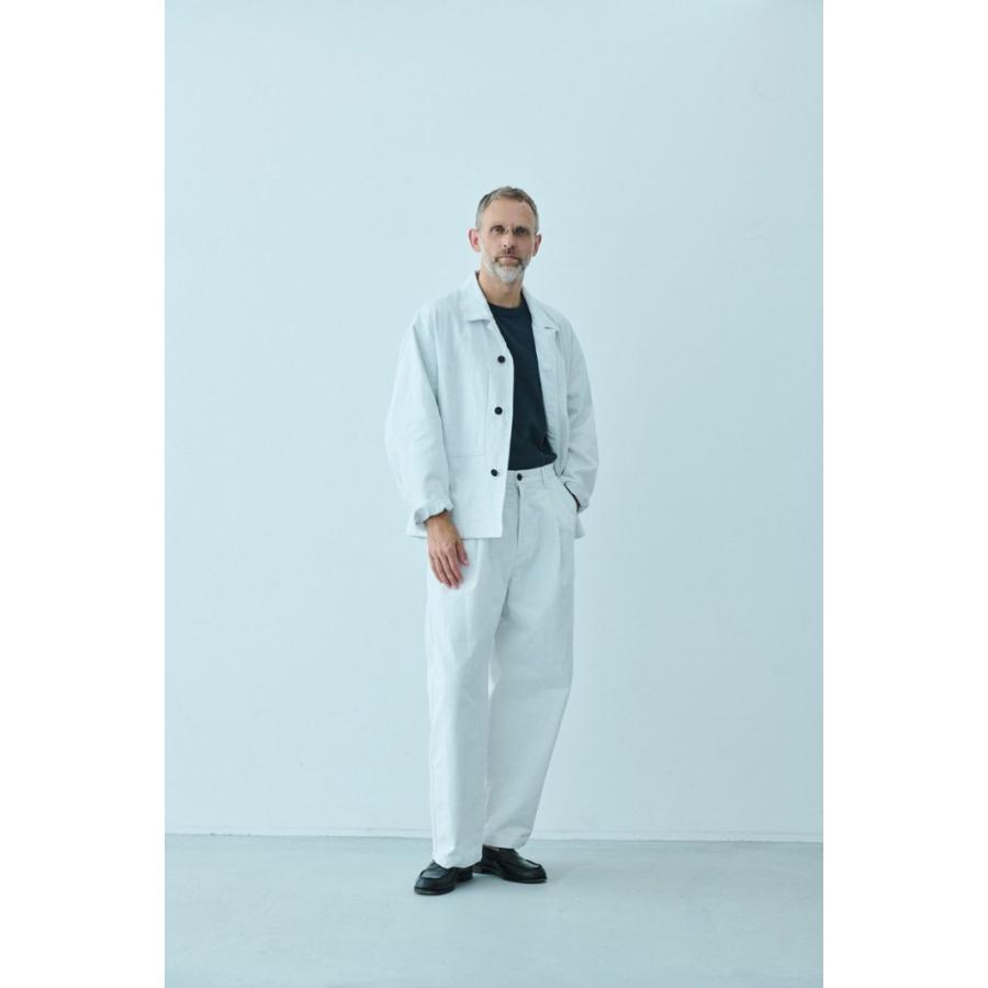 STILL BY HAND スティルバイハンド / DN03261 - ASH WHITE 11.5オンス ディープタック デニムパンツ 11.5oz deep tuck denim pants | STILL BY HAND | 07