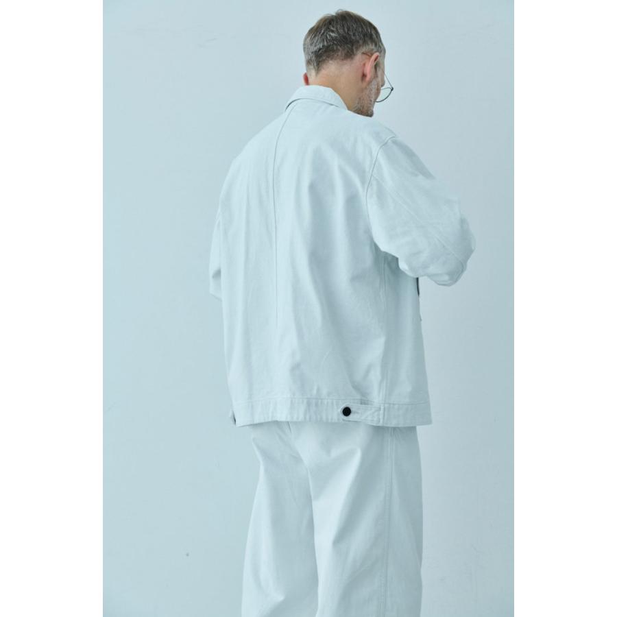 STILL BY HAND スティルバイハンド / DN03261 - ASH WHITE 11.5オンス ディープタック デニムパンツ 11.5oz deep tuck denim pants | STILL BY HAND | 08