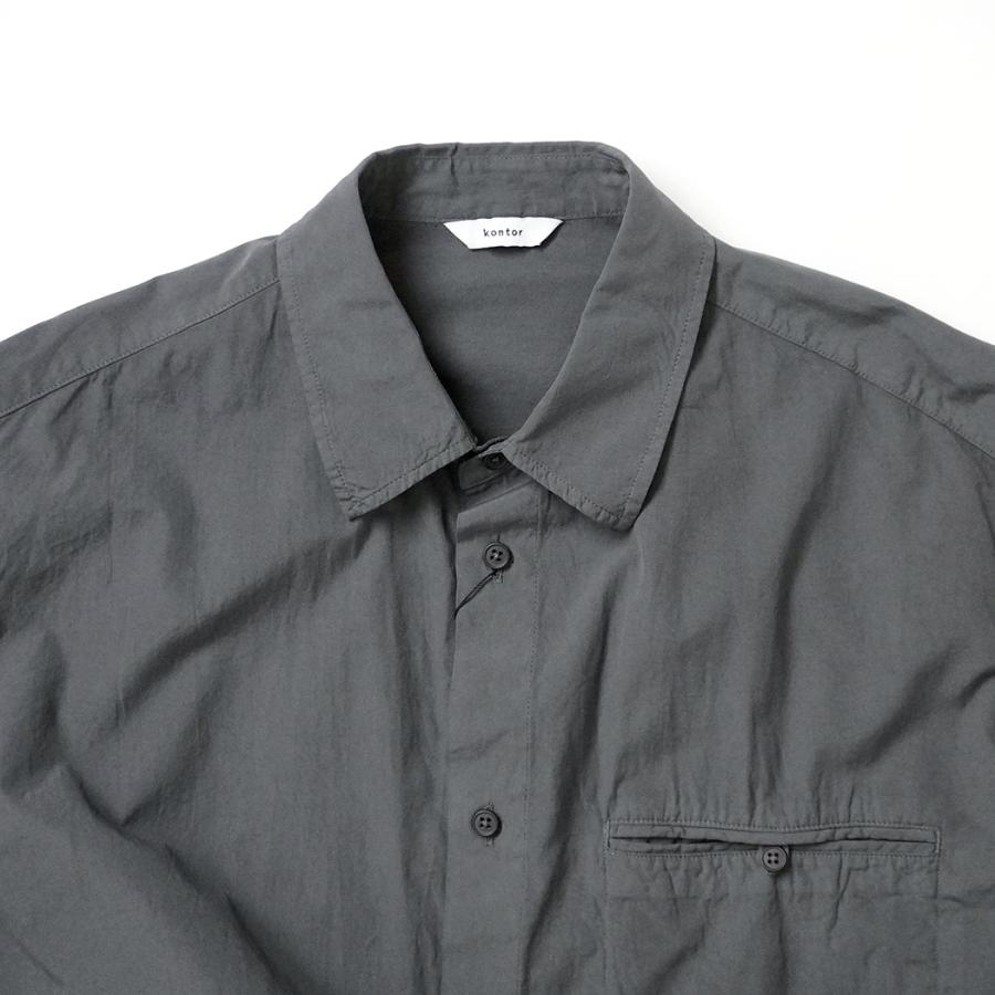 kontor / KON-SH03261 - CHARCOAL ガーメントダイ キューバシャツ Garment-dyed cuban shirt |  | 02