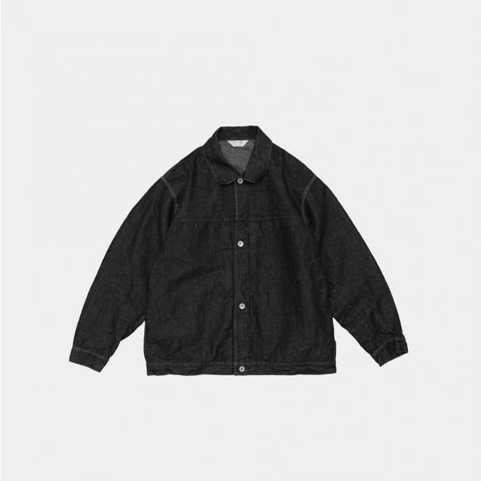 STILL BY HAND スティルバイハンド / DN01261 - BLACK ヘンプ混 デニムジャケット Hemp mixed denim blouson | STILL BY HAND