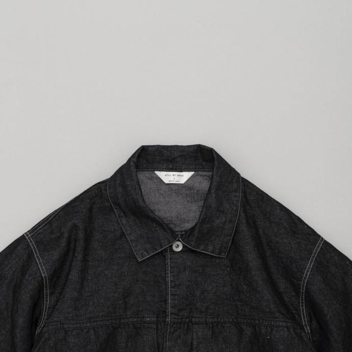 STILL BY HAND スティルバイハンド / DN01261 - BLACK ヘンプ混 デニムジャケット Hemp mixed denim blouson | STILL BY HAND | 01