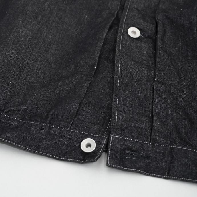 STILL BY HAND スティルバイハンド / DN01261 - BLACK ヘンプ混 デニムジャケット Hemp mixed denim blouson | STILL BY HAND | 04