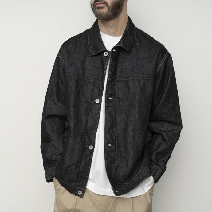 STILL BY HAND スティルバイハンド / DN01261 - DARK NAVY ヘンプ混 デニムジャケット Hemp mixed denim blouson | STILL BY HAND | 05