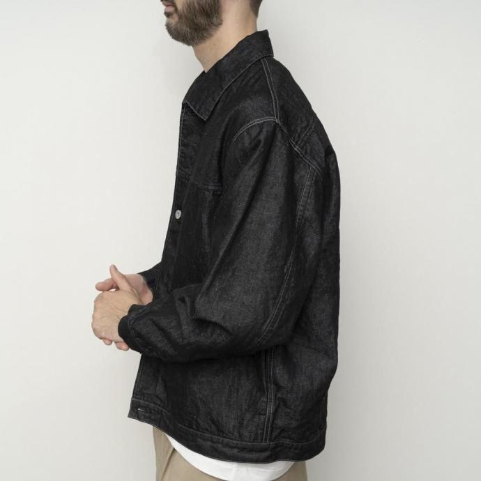 STILL BY HAND スティルバイハンド / DN01261 - DARK NAVY ヘンプ混 デニムジャケット Hemp mixed denim blouson | STILL BY HAND | 06