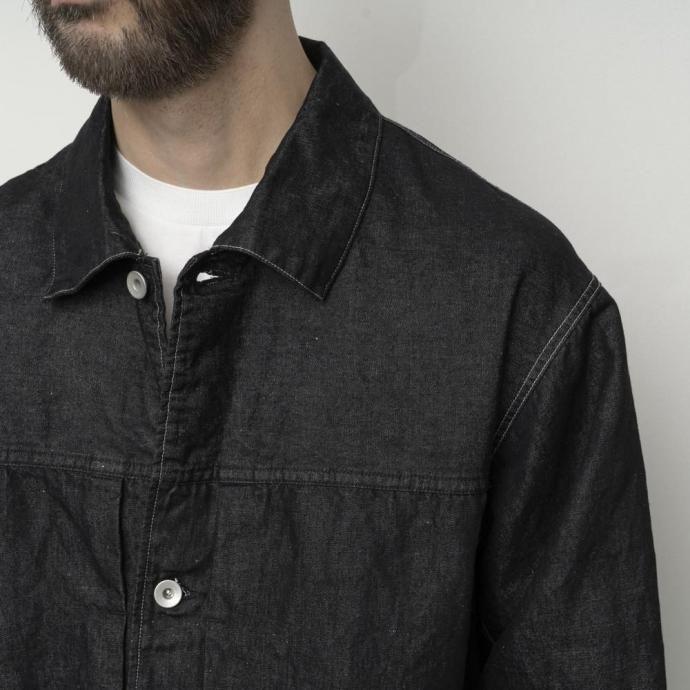 STILL BY HAND スティルバイハンド / DN01261 - DARK NAVY ヘンプ混 デニムジャケット Hemp mixed denim blouson | STILL BY HAND | 07