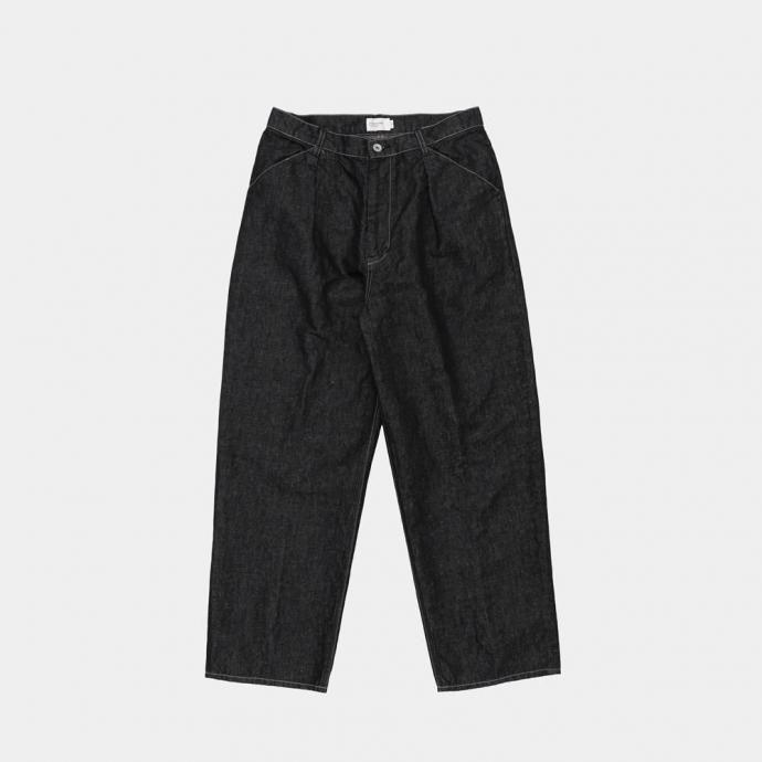 STILL BY HAND スティルバイハンド / DN02261 - BLACK ヘンプ混 デニムパンツ Hemp mixed denim pants | STILL BY HAND