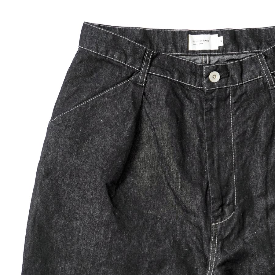 STILL BY HAND スティルバイハンド / DN02261 - BLACK ヘンプ混 デニムパンツ Hemp mixed denim pants | STILL BY HAND | 02
