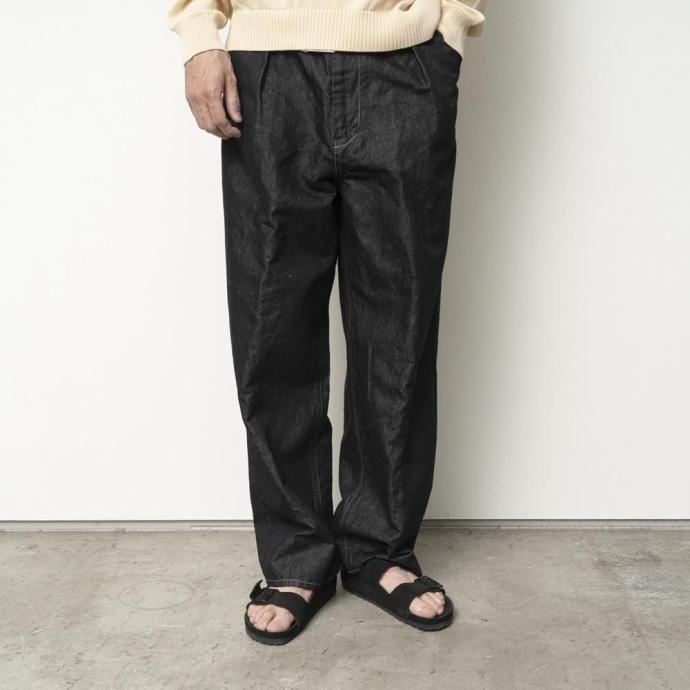 STILL BY HAND スティルバイハンド / DN02261 - DARK NAVY ヘンプ混 デニムパンツ Hemp mixed denim pants | STILL BY HAND | 03