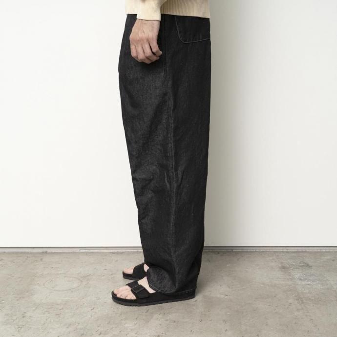 STILL BY HAND スティルバイハンド / DN02261 - DARK NAVY ヘンプ混 デニムパンツ Hemp mixed denim pants | STILL BY HAND | 04